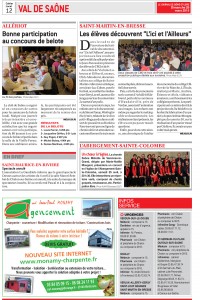 Journal de Saône et Loire du 29 mars 2015